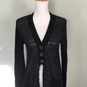 FreePeople Blk and shimmer Cardigan